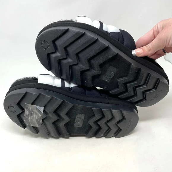 UGG‎ Maxi Genuine Shearling Lined Sandal Black Size US 9 - Picture 7 of 7